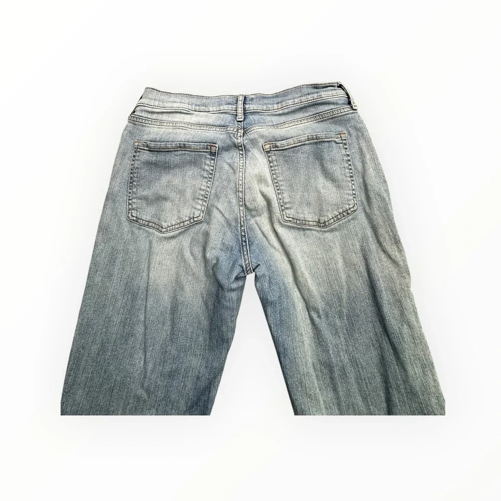 Banana Republic Girlfriend Jeans Womens 28/6P Light Wash Distressed Denim Petite